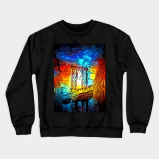 Brooklyn Bridge in Colors Crewneck Sweatshirt